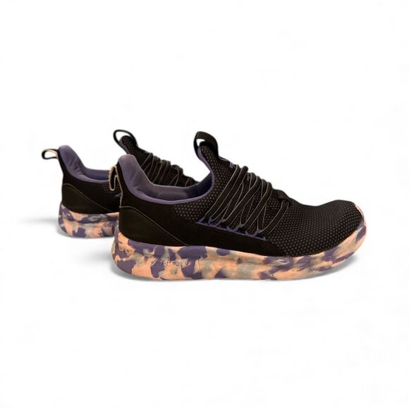 Adidas Womens Running Shoes Size 4 Black & Purple Mesh Upper Camouflage Sole Lig - Picture 4 of 7